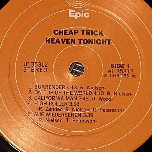 Cheap Trick – Heaven Tonight LP 1978 VINYL CD - Picture 3 of 5